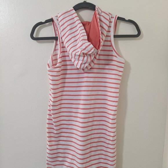 7 For All Mankind Girl's Striped Hoodie Dress L - Picture 2 of 4
